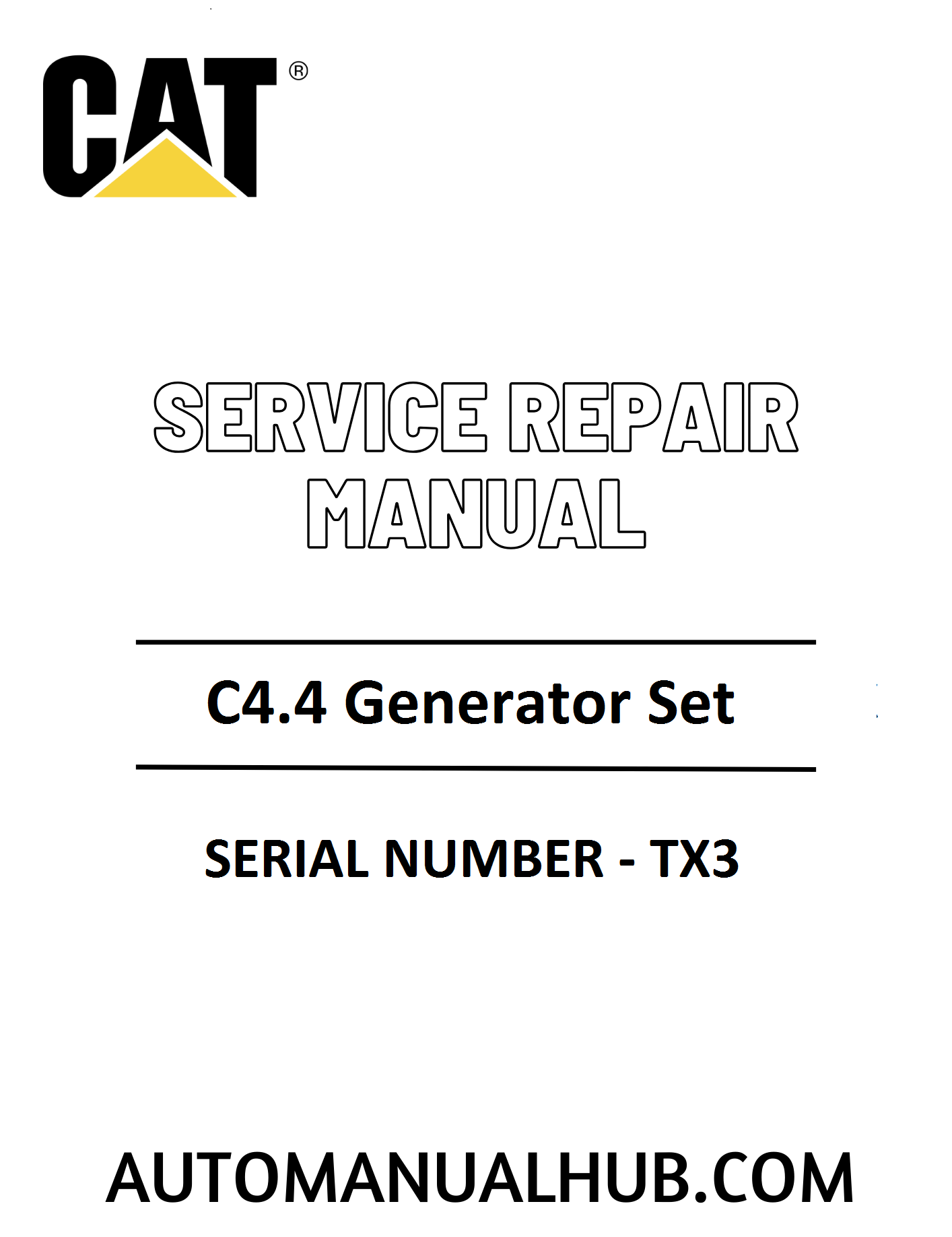 Cat Caterpillar C4.4 Generator Set Service Repair Manual 