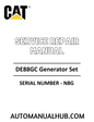 Cat Caterpillar DE88GC Generator Set Service Repair Manual 