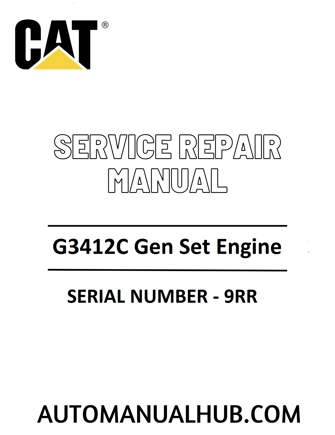 Cat Caterpillar G3412C Gen Set Engine Service Repair Manual