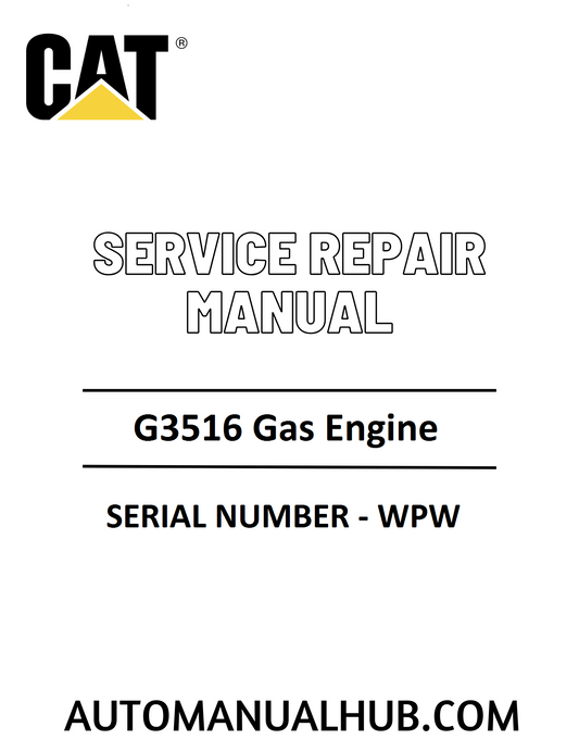 Cat Caterpillar G3516 Gas Engine Service Repair Manual 