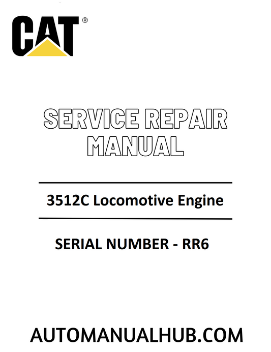 Cat Caterpillar 3512C Locomotive Engine Service Repair Manual 