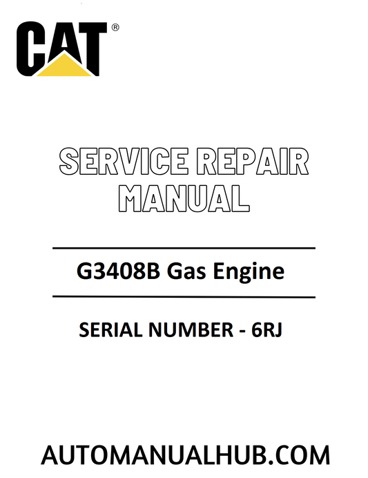 Cat Caterpillar G3408B Gas Engine Service Repair Manual 