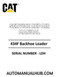Cat Caterpillar 434F Backhoe Loader Service Repair Manual 