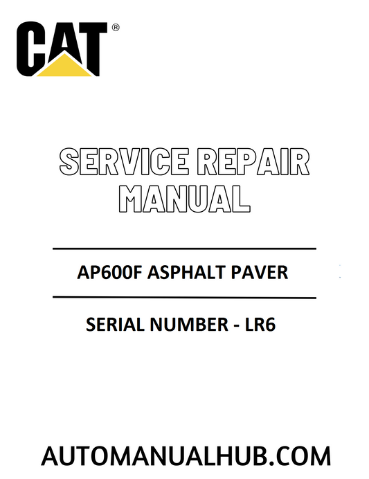 Cat Caterpillar AP600F Asphalt Paver Service Repair Manual 