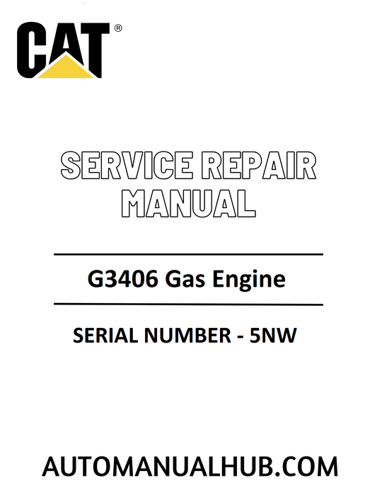 Cat Caterpillar G3406 Gas Engine Service Repair Manual 