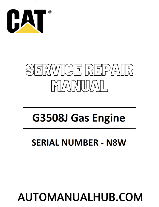 Cat Caterpillar G3508J Gas Engine Service Repair Manual 