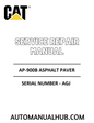 Cat Caterpillar AP-900B Asphalt Paver Service Repair Manual