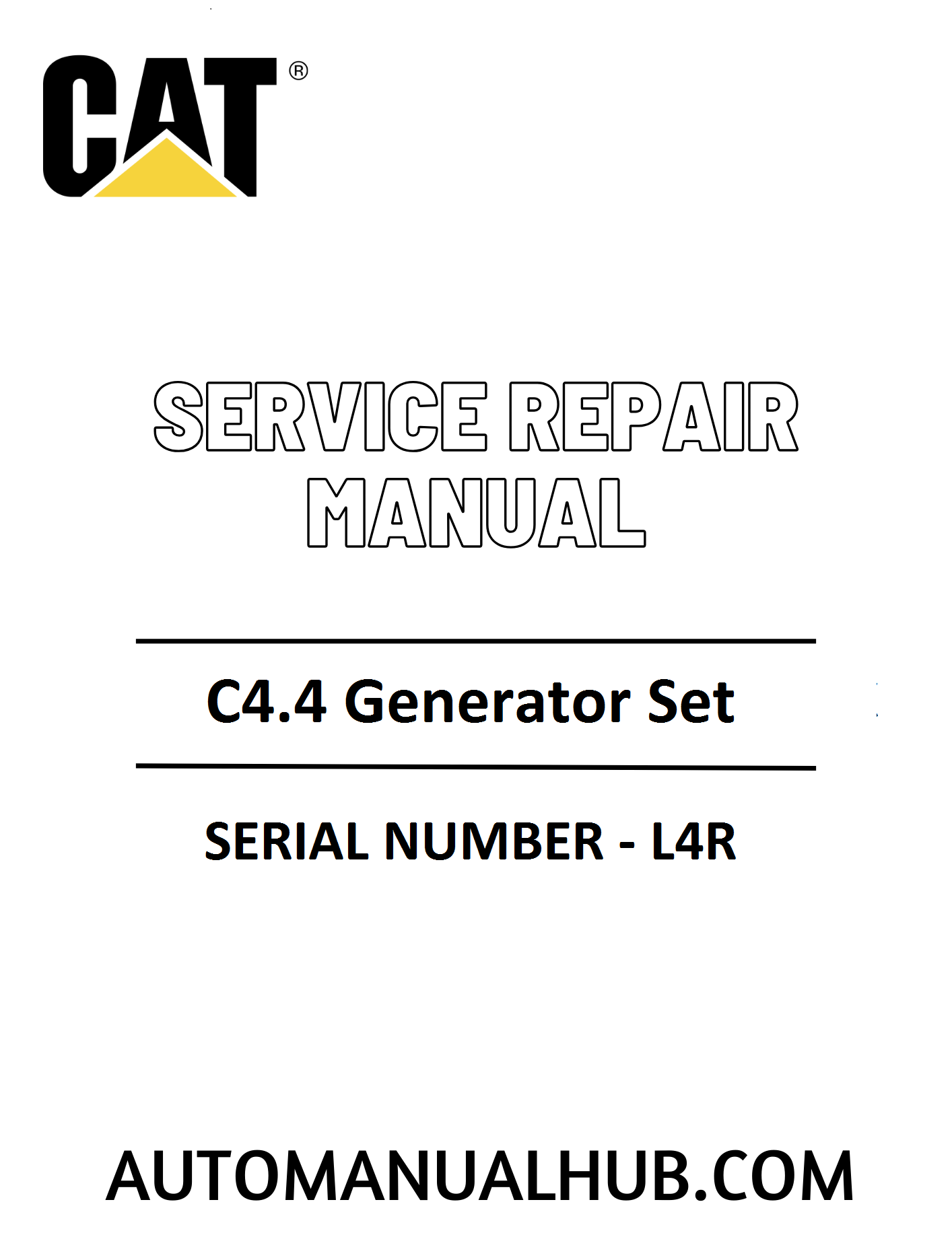 Cat Caterpillar C4.4 Generator Set Service Repair Manual 