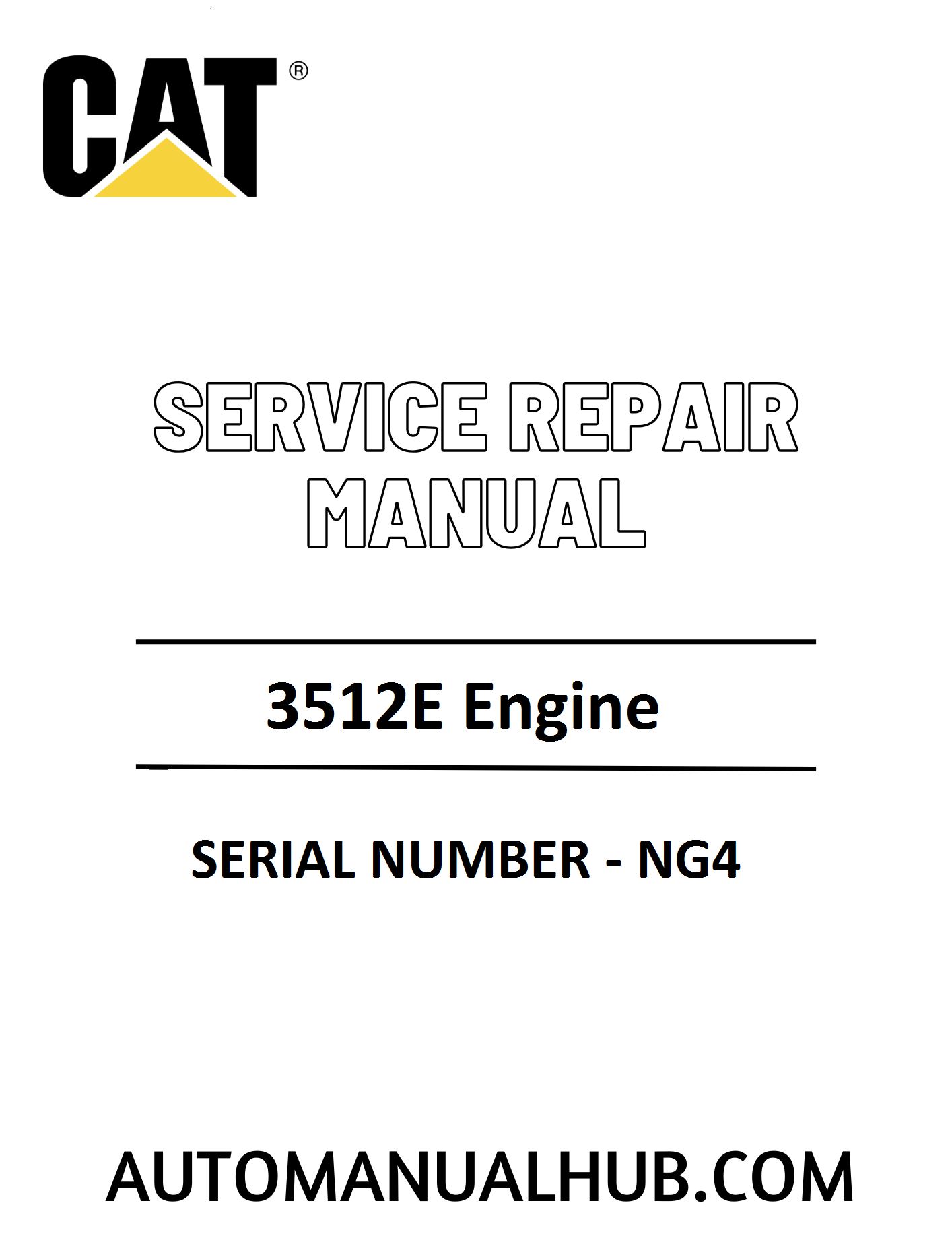 Cat Caterpillar 3512E Engine Service Repair Manual