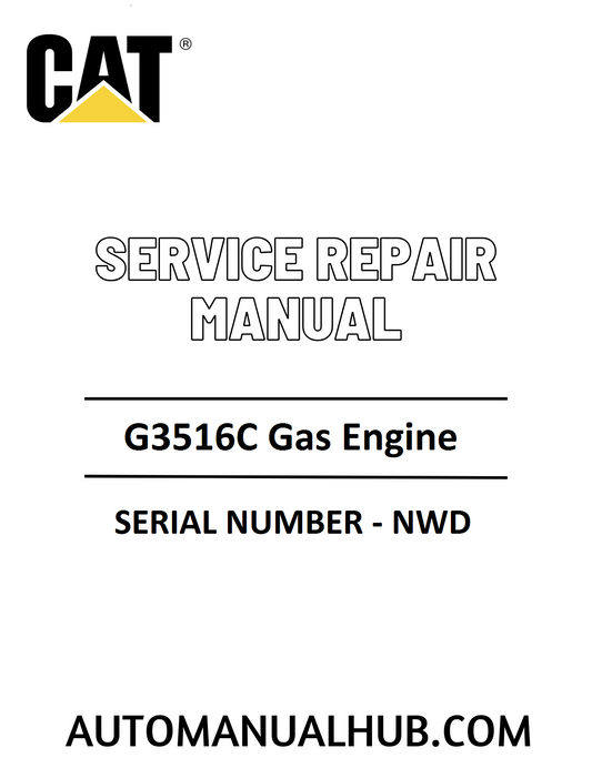 Cat Caterpillar G3516C Gas Engine Service Repair Manual 