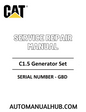 Cat Caterpillar C1.5 Generator Set Service Repair Manual 