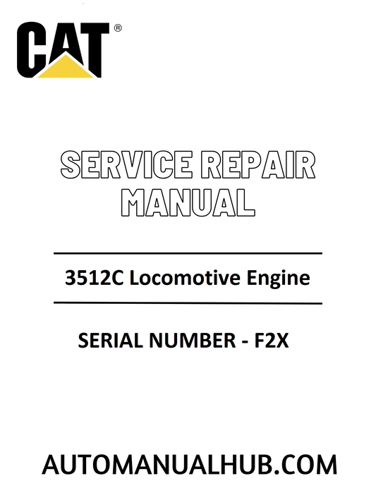 Cat Caterpillar 3512C Locomotive Engine Service Repair Manual 