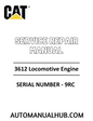 Cat Caterpillar 3612 Locomotive Engine Service Repair Manual