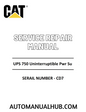 Cat Caterpillar UPS 750 Uninterruptible Pwr Su Service Repair Manual