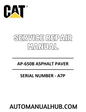 Cat Caterpillar AP-650B Asphalt Paver Service Repair Manual 
