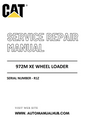 Cat Caterpillar 972M XE Wheel Loader Service And Repair Manual Serial Number - R1Z PDF Download
