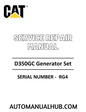 Cat Caterpillar D350GC Generator Set Service Repair Manual 