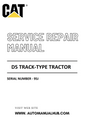 Cat Caterpillar D5 Track-type Tractor Service And Repair Manual Serial Number - 95J PDF Download