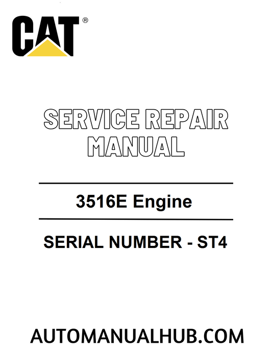 Cat Caterpillar 3516E Engine Service Repair Manual