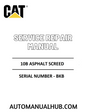 Cat Caterpillar 10B Asphalt Screed Service Repair Manual