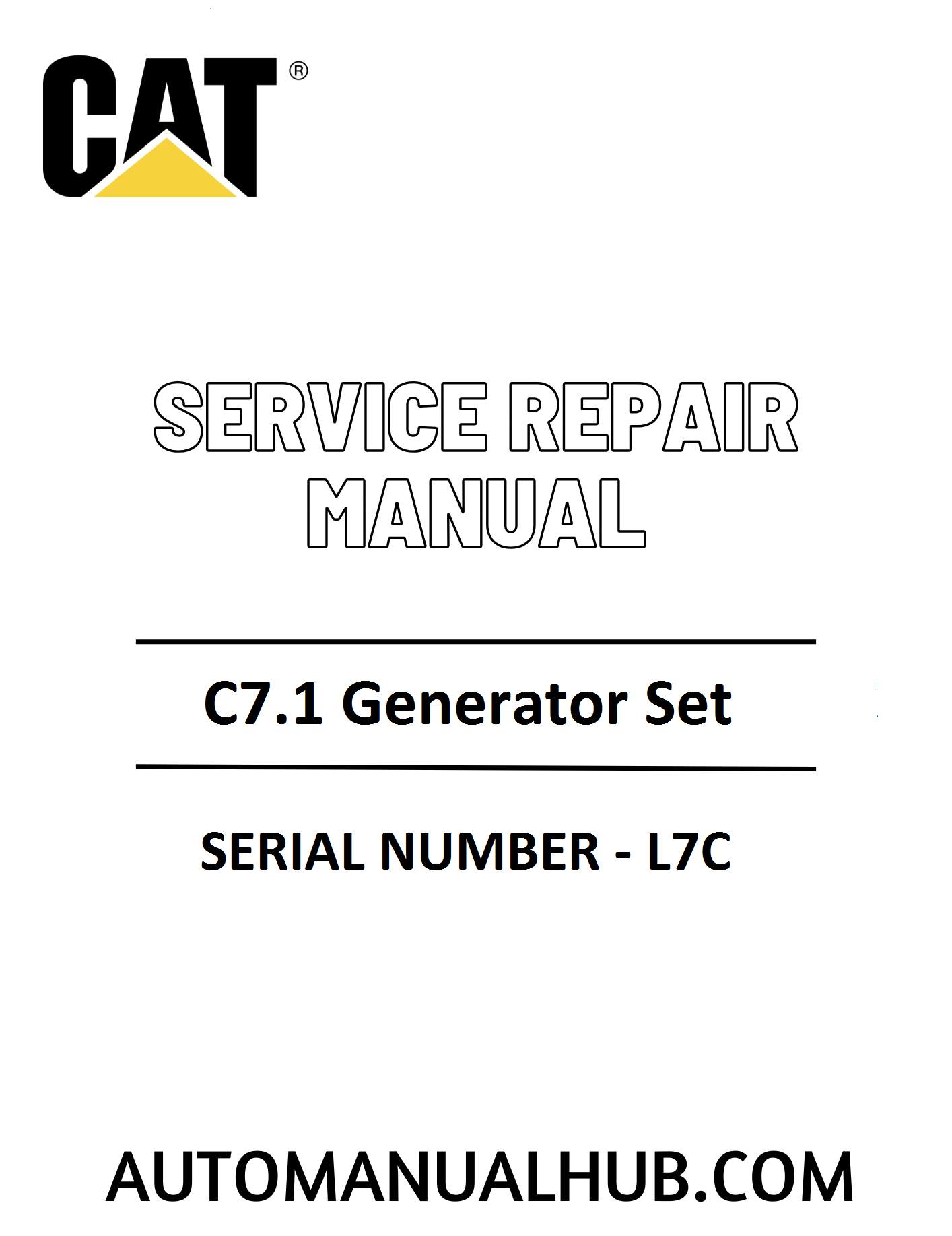 Cat Caterpillar C7.1 Generator Set Service Repair Manual