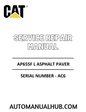 Cat Caterpillar AP655F L Asphalt Paver Service Repair Manual