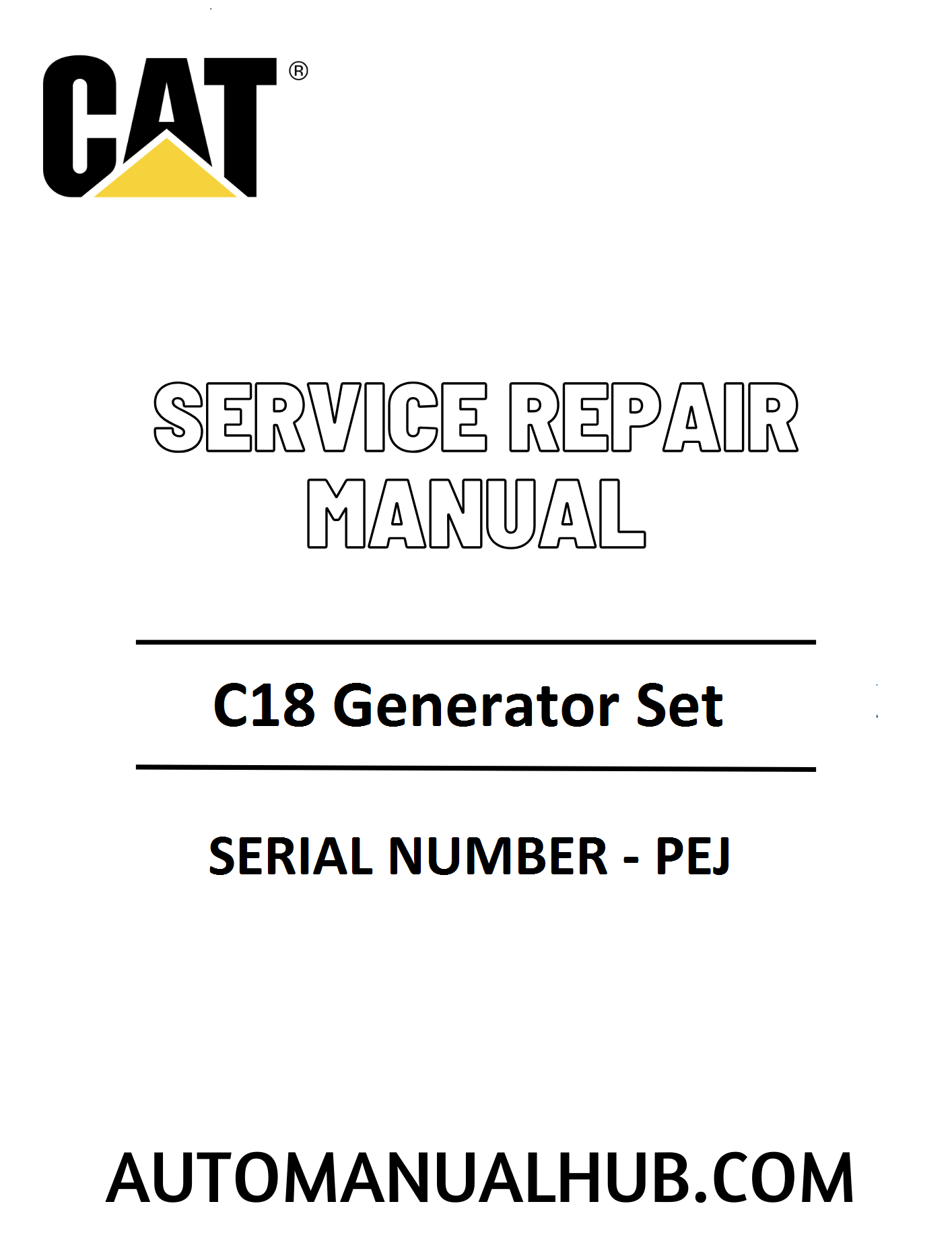 Cat Caterpillar C18 Generator Set Service Repair Manual 