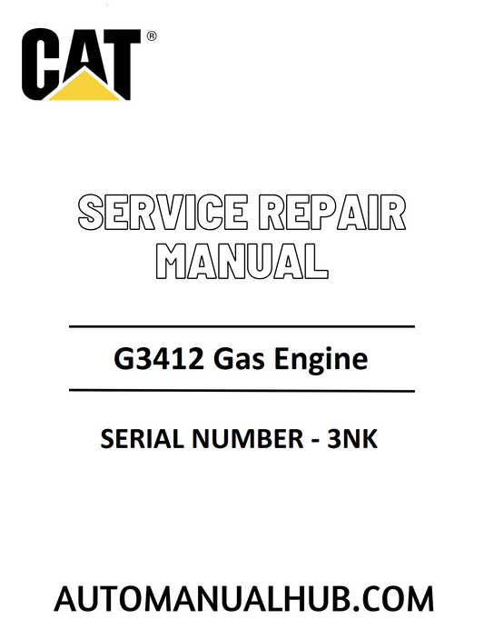 Cat Caterpillar G3412 Gas Engine Service Repair Manual S