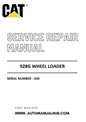 Cat Caterpillar 928G Wheel Loader Service And Repair Manual Serial Number - DJD PDF Download