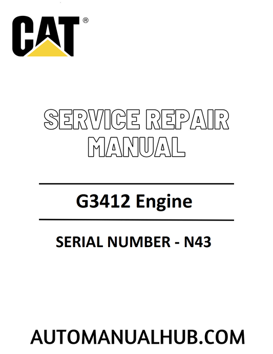 Cat Caterpillar G3412 Engine Service Repair Manual 