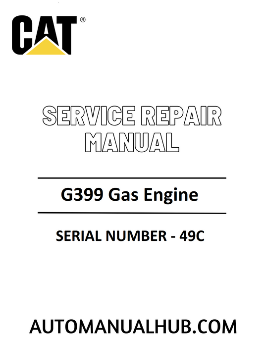 Cat Caterpillar G399 Gas Engine Service Repair Manual 