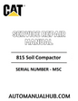 Cat Caterpillar 815 Soil Compactor Service Repair Manual 