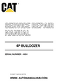 Cat Caterpillar 4P Bulldozer Service And Repair Manual Serial Number - 4GH PDF Download