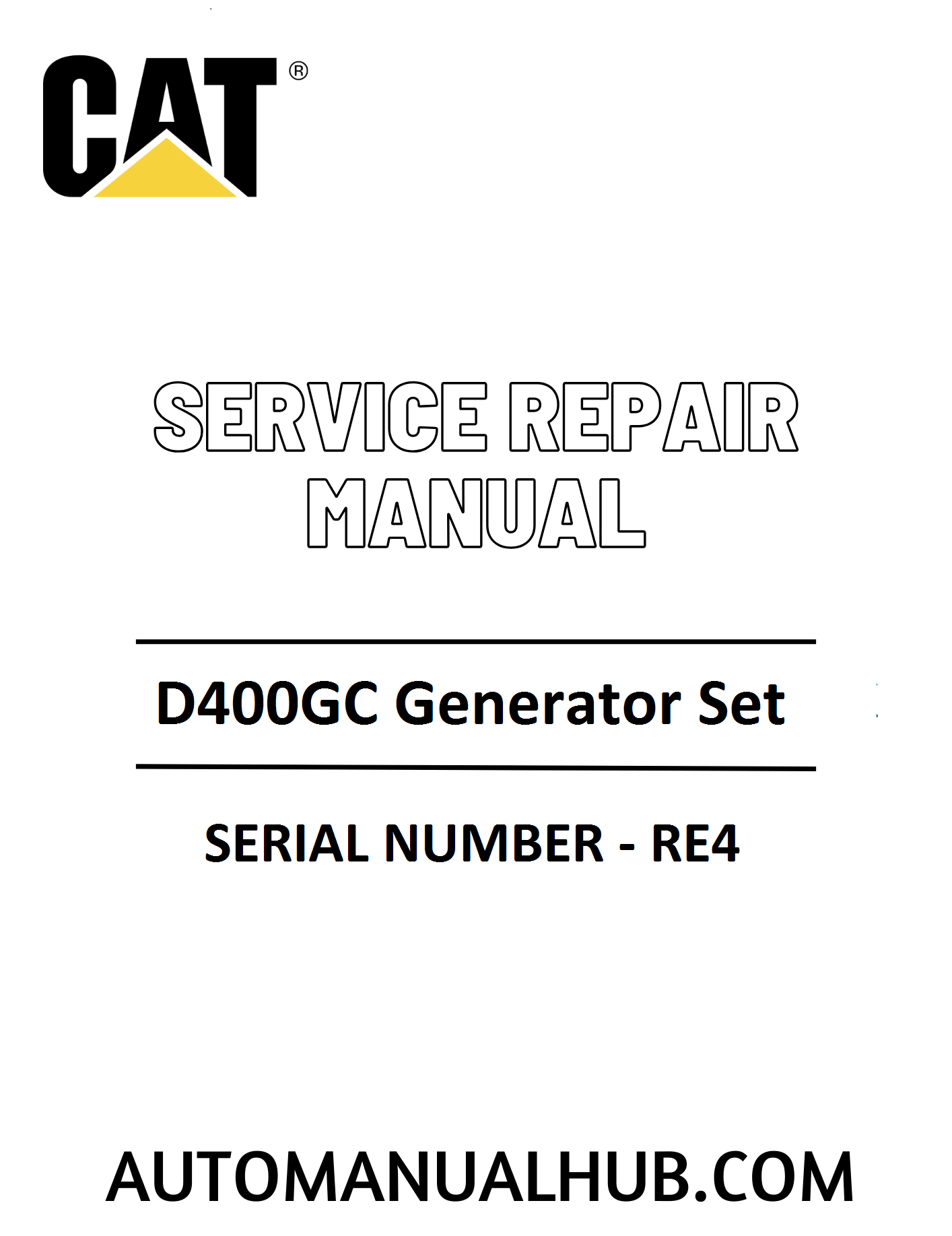 Cat Caterpillar D400GC Generator Set Service Repair Manual 