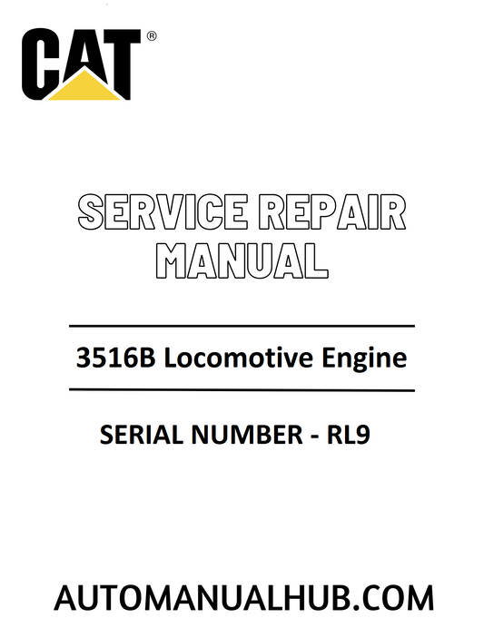 Cat Caterpillar 3516B Locomotive Engine Service Repair Manual 
