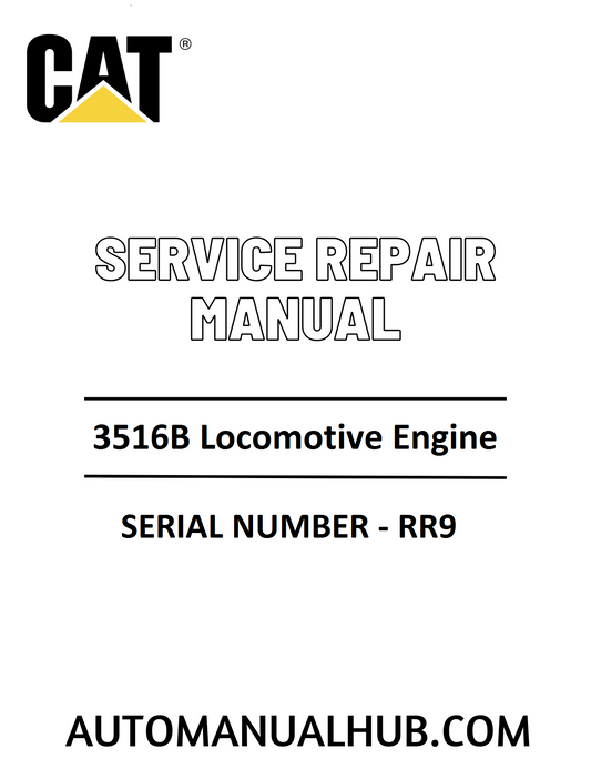 Cat Caterpillar 3516B Locomotive Engine Service Repair Manual 