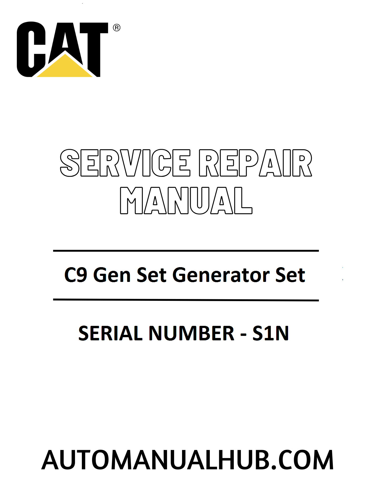 Cat Caterpillar C9 Gen Set Generator Set Service Repair Manual 