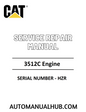 Cat Caterpillar 3512C Engine Service Repair Manual 