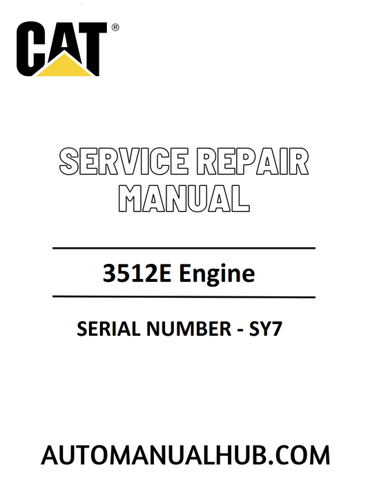 Cat Caterpillar 3512E Engine Service Repair Manual 