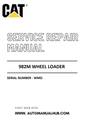 Cat Caterpillar 982M Wheel Loader Service And Repair Manual Serial Number - WMD PDF Download