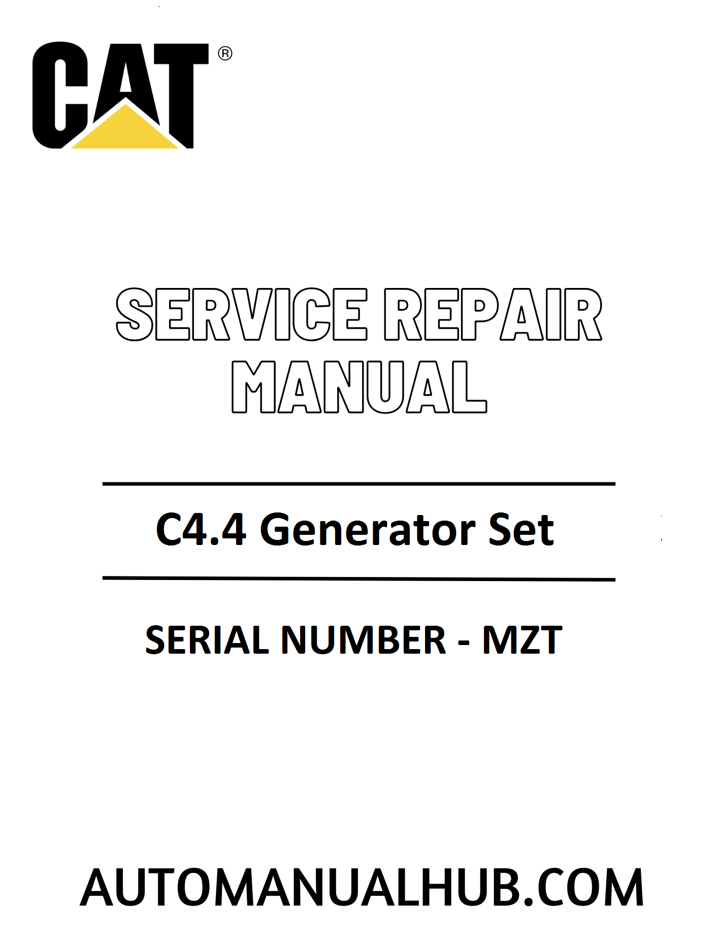 Cat Caterpillar C4.4 Generator Set Service Repair Manual 