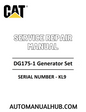 Cat Caterpillar DG175-1 Generator Set Service Repair Manual 