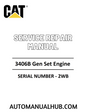 Cat Caterpillar 3406B Gen Set Engine Service Repair Manual 