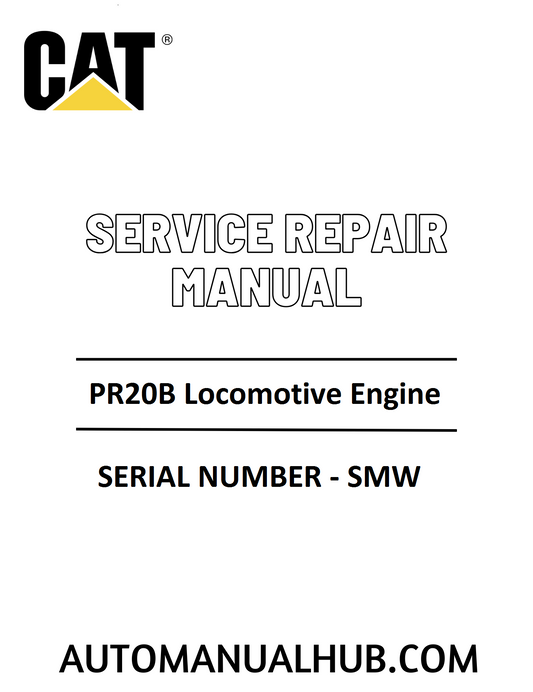 Cat Caterpillar PR20B Locomotive Engine Service Repair Manual 