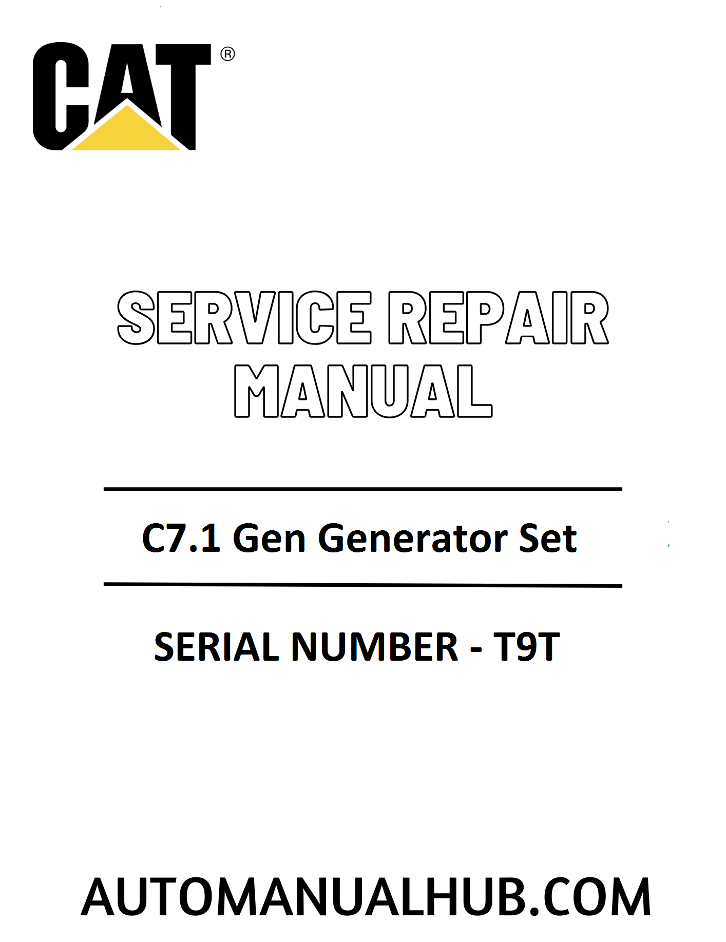 Cat Caterpillar C7.1 Gen Generator Set Service Repair Manual 