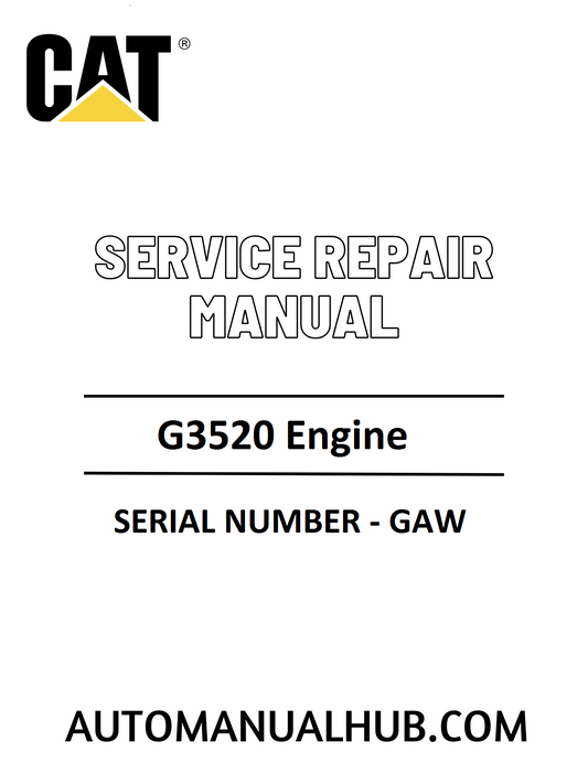 Cat Caterpillar G3520 Engine Service Repair Manual 