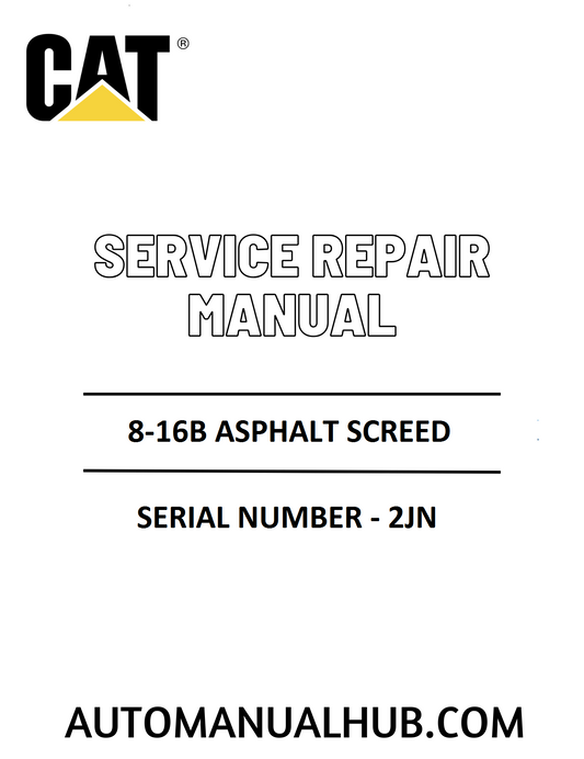 Cat Caterpillar 8-16B Asphalt Screed Service Repair Manual 