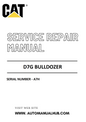 Cat Caterpillar D7G Bulldozer Service And Repair Manual Serial Number - A7H PDF Download