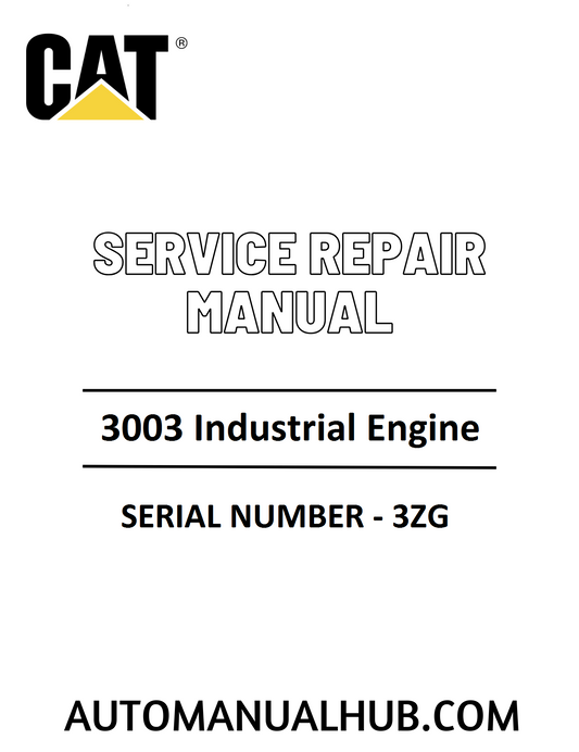 Cat Caterpillar 3003 Industrial Engine Service Repair Manual 