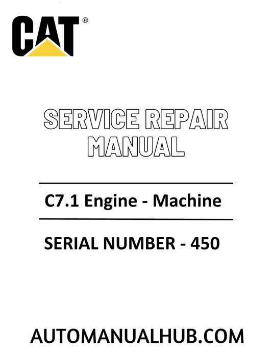 Cat Caterpillar C7.1 Engine - Machine Service Repair Manual 